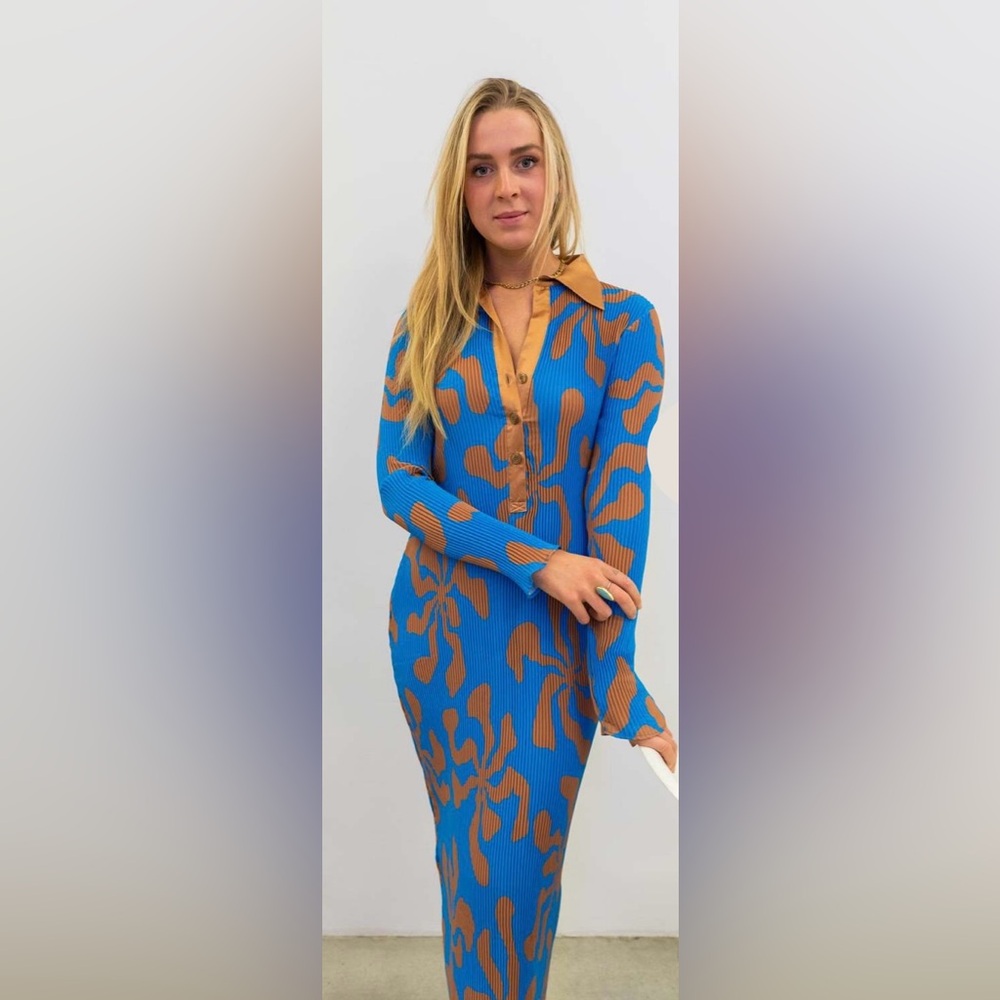 NWT Arthur Apparel Crimped Midi Dress Size 8